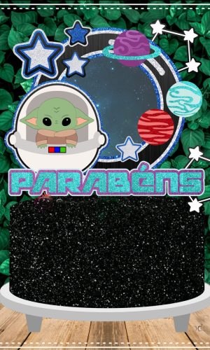 Topo de Bolo Yoda