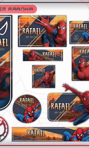Arquivo de Corte - Etiqueta Escolar (Homem Aranha) D