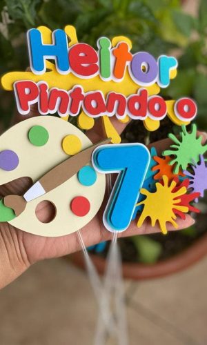 Arquivo de Corte - Topo de Bolo (Pintando o 7) 1