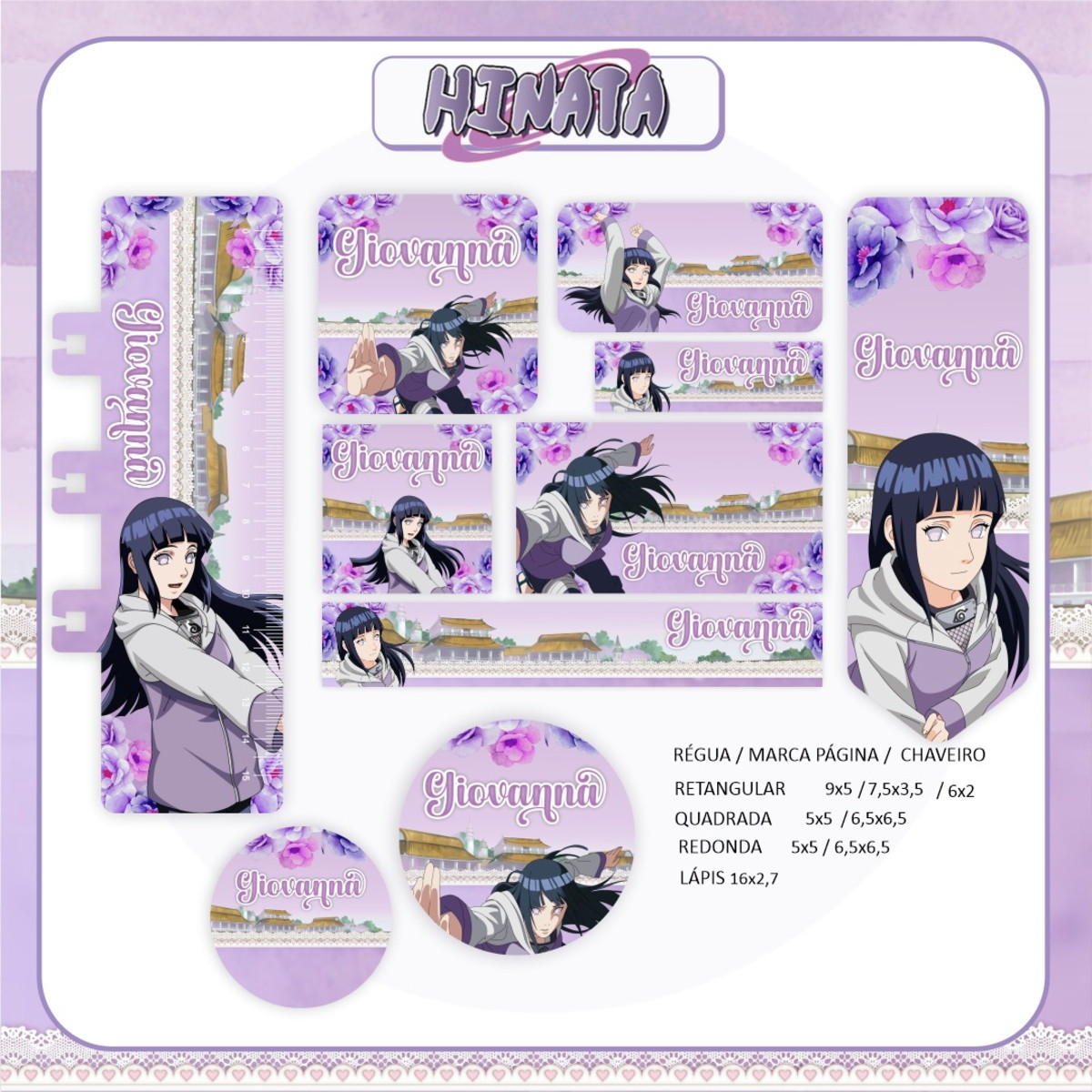 Arquivo Digital - Etiqueta Escolar (hinata) c