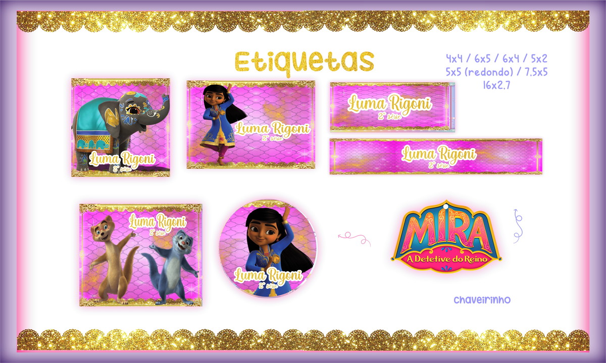 Arquivo Digital - Etiqueta Escolar (Mira, Detetive do Reino)