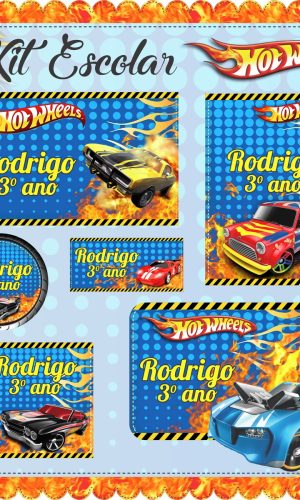 Arquivo de Corte - Etiqueta Escolar (Hot Wheels) A